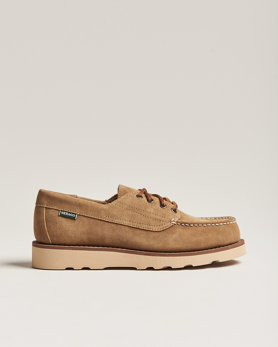Heren | Sebago Askookfield Suede Boat Shoe Beige Camel | Sebago | Askookfield Suede Boat Shoe Beige Camel