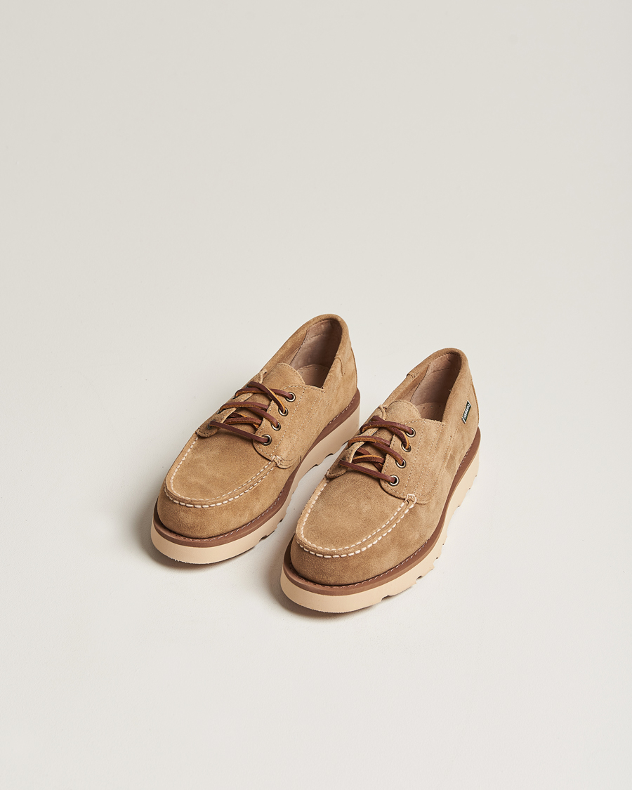 Men | Boat Shoes | Sebago | Askookfield Suede Boat Shoe Beige Camel