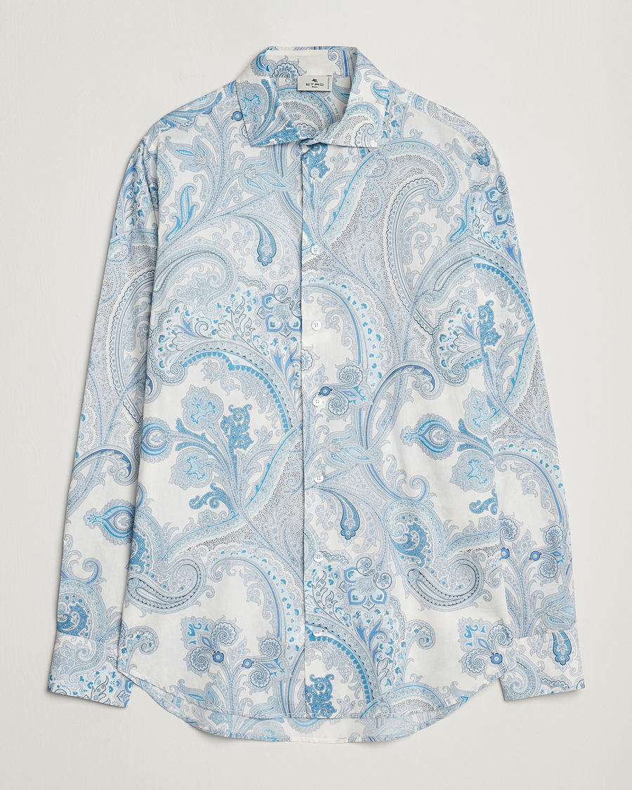 Heren | Overhemden | Etro | Slim Fit Paisley Shirt Azzurro
