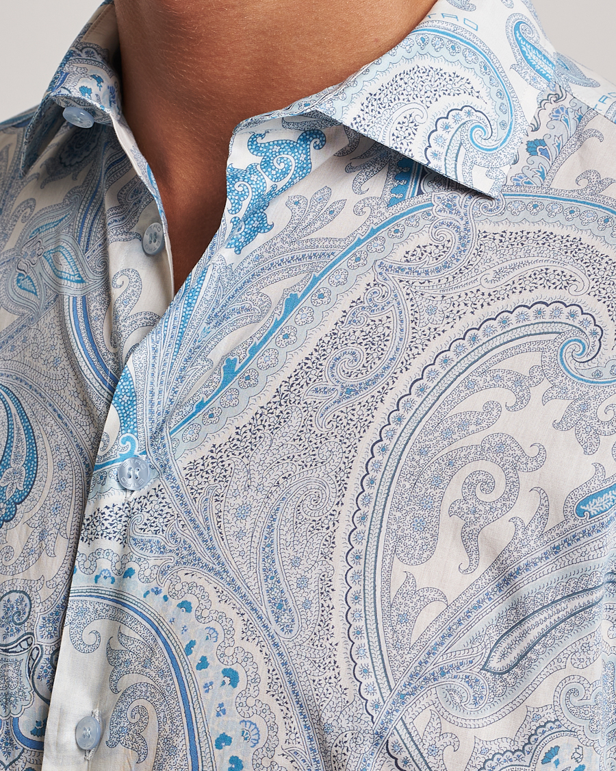 Heren | Overhemden | Etro | Slim Fit Paisley Shirt Azzurro
