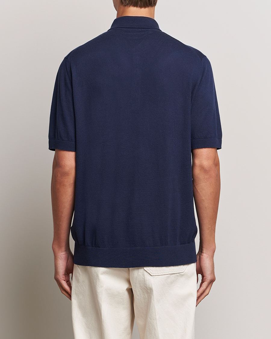 Heren | Polo's | Etro | Cotton/Cashmere Polo Navy
