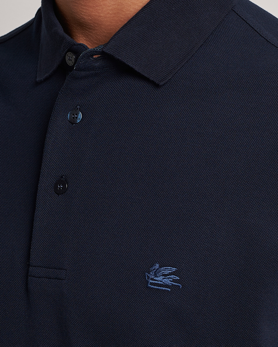 Heren | Polo's | Etro | Short Sleeve Contrast Polo Navy