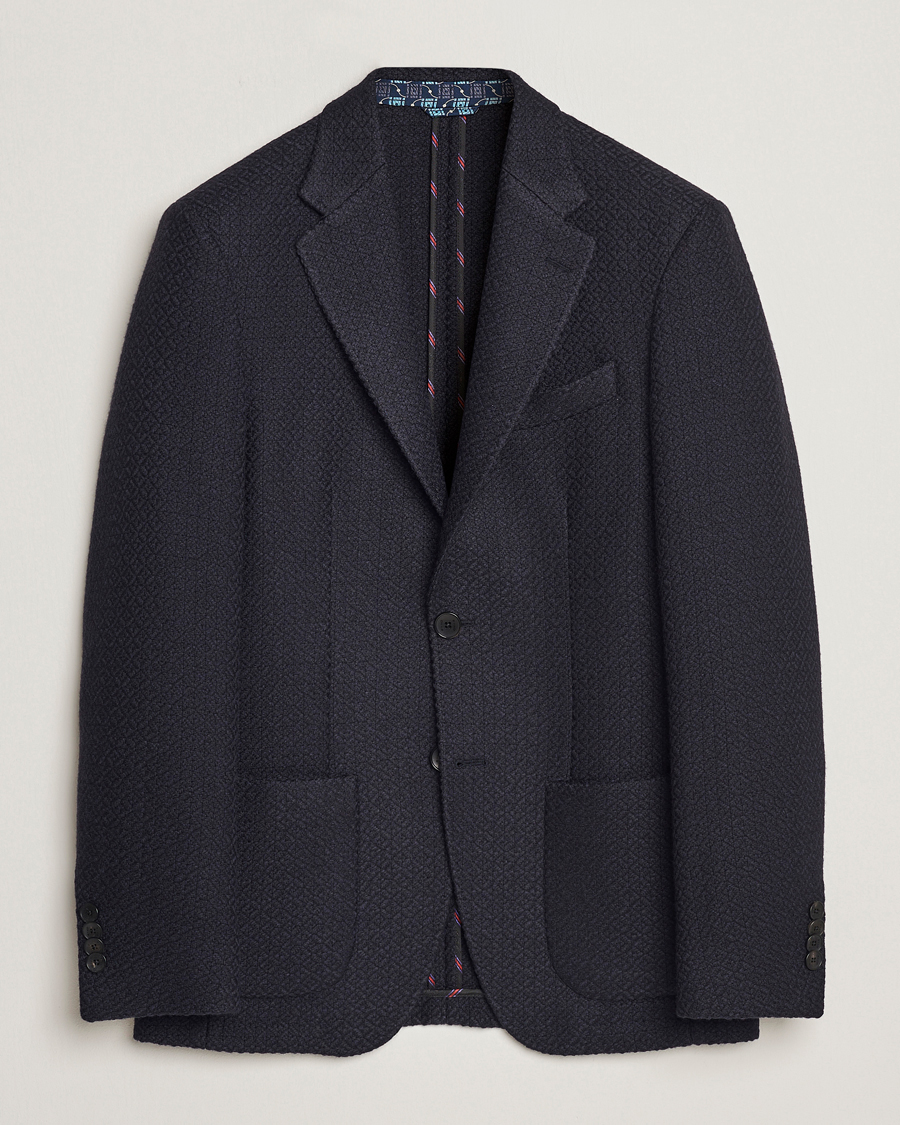 Heren | Blazers | Etro | Jacquard Jersey Blazer Navy