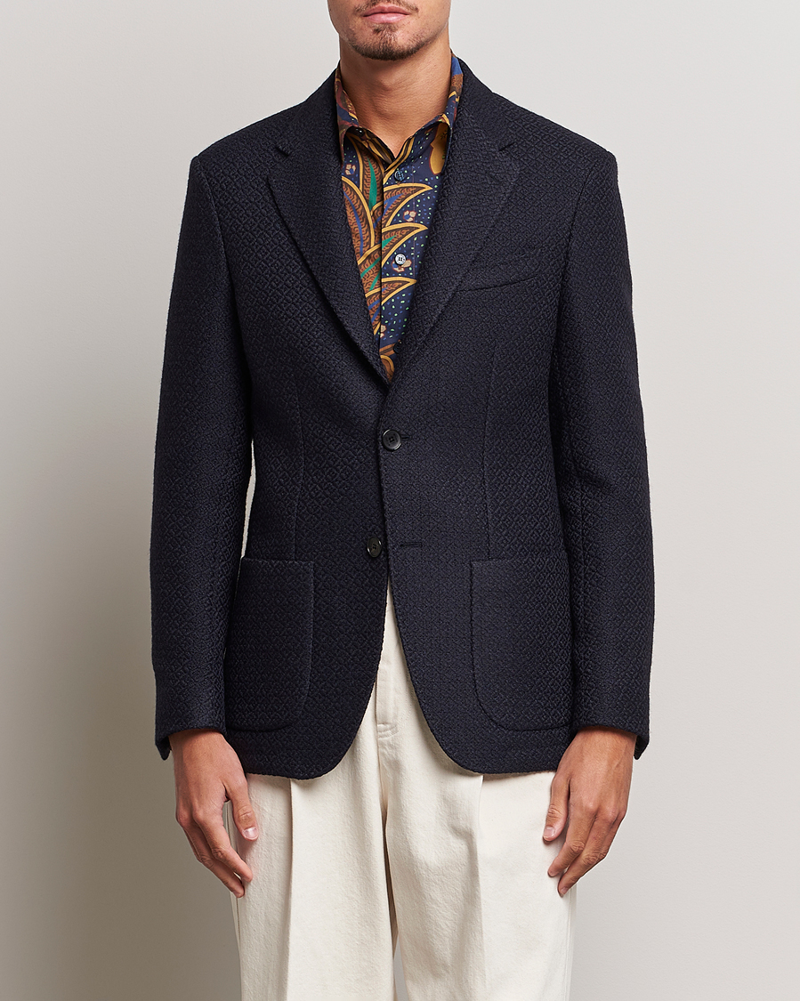 Heren | Blazers | Etro | Jacquard Jersey Blazer Navy