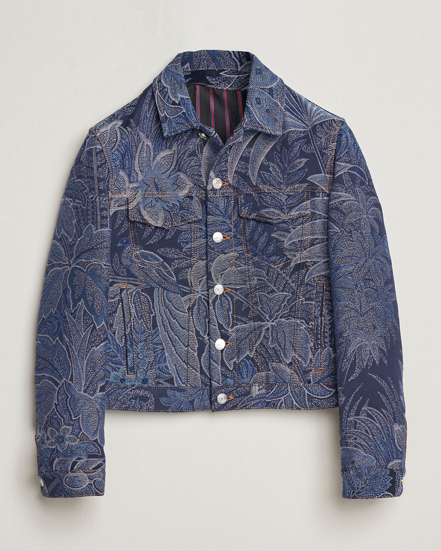 Heren | Spijkerjassen | Etro | Jacquard Denim Jacket Azzurro