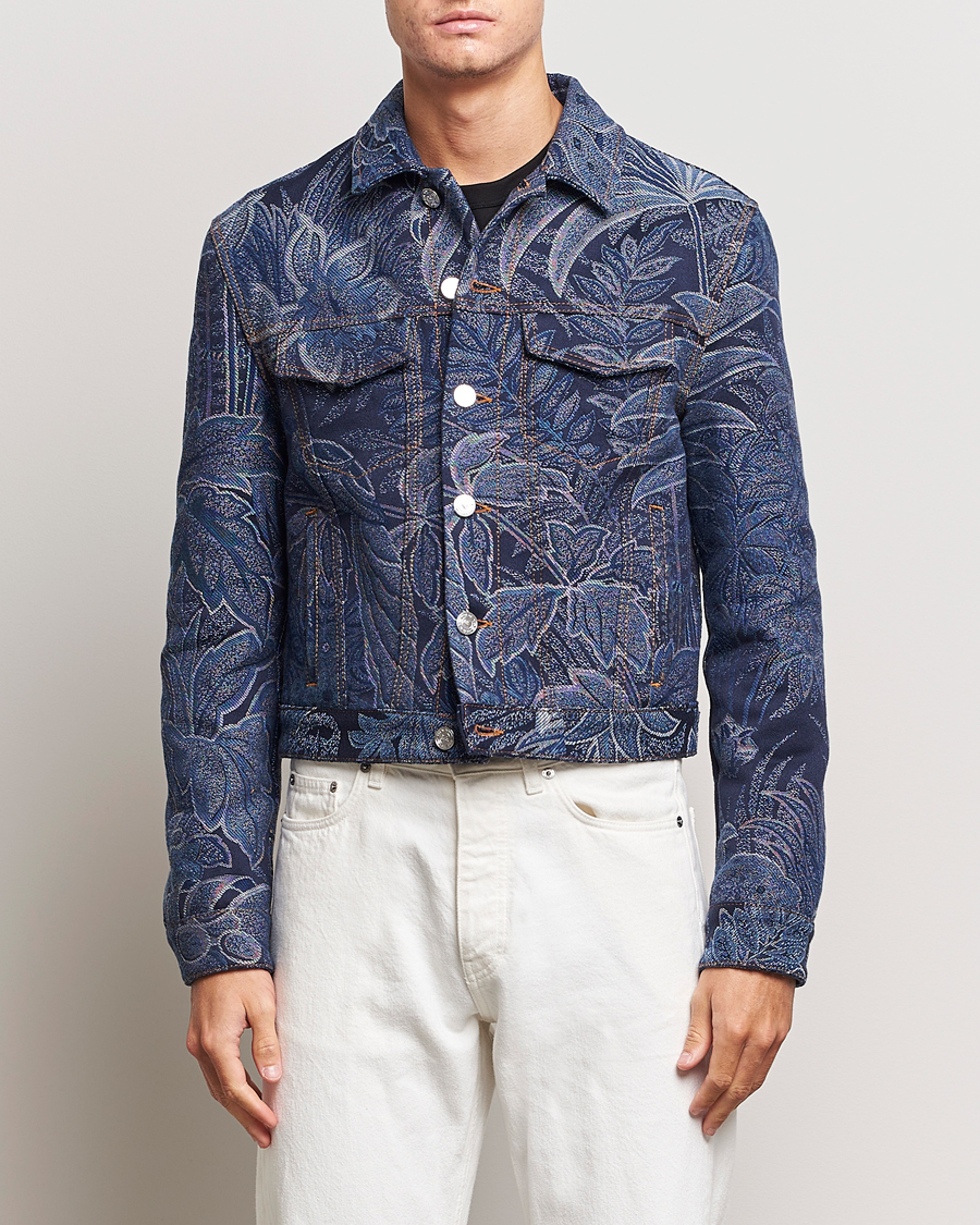 Heren | Spijkerjassen | Etro | Jacquard Denim Jacket Azzurro