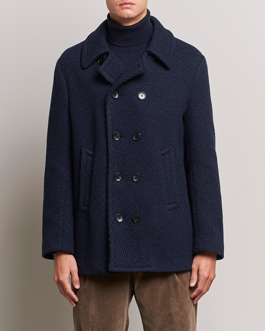 Heren | Etro | Etro | Wool Peacoat Navy