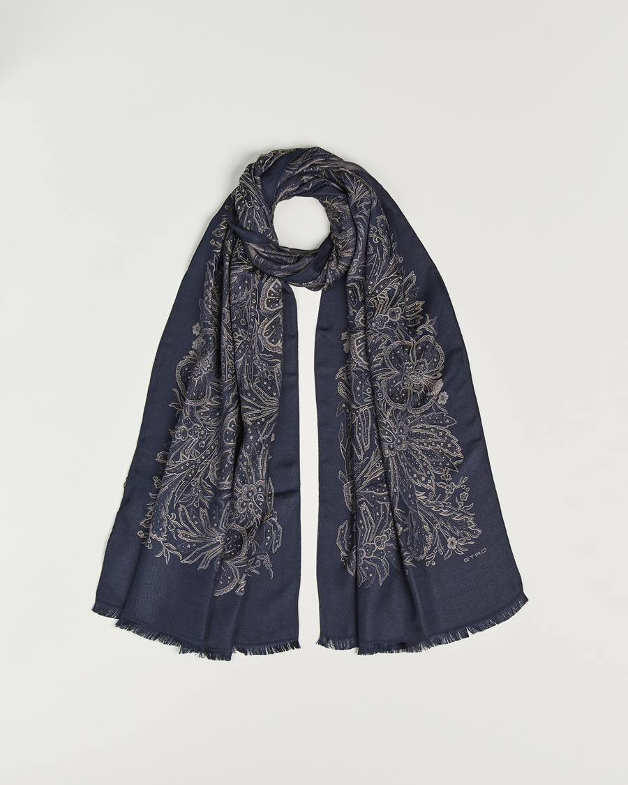 Heren | Etro | Etro | Silk/Viscose Scarf Navy