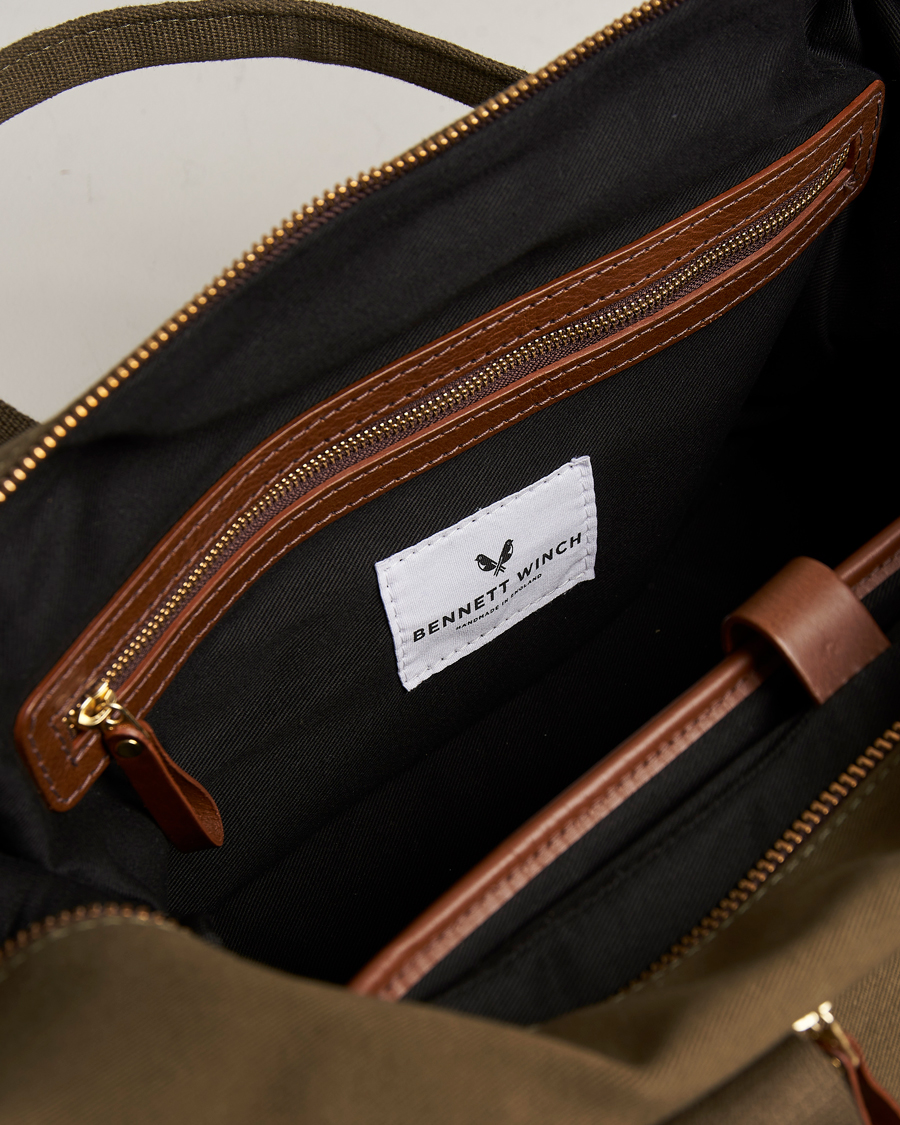 Heren | Tassen | Bennett Winch | Canvas Weekender Olive