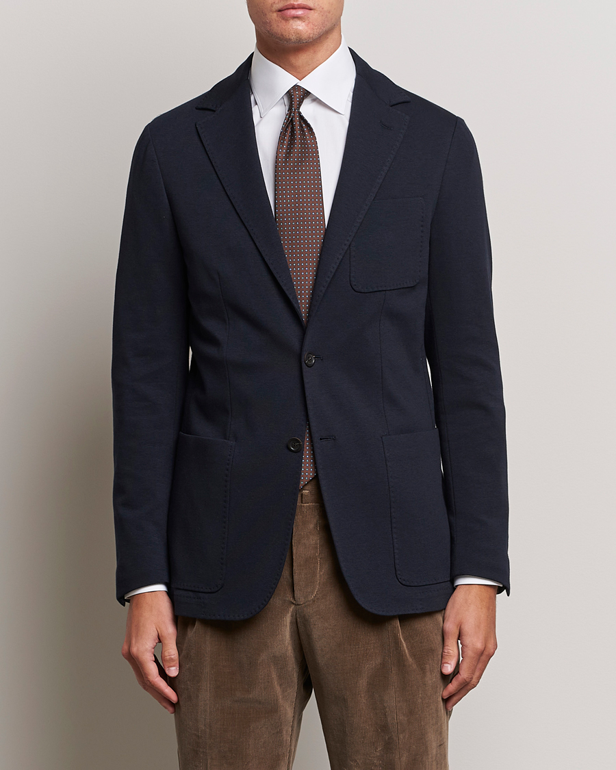 Heren | Blazers | Canali | Jersey Blazer Navy