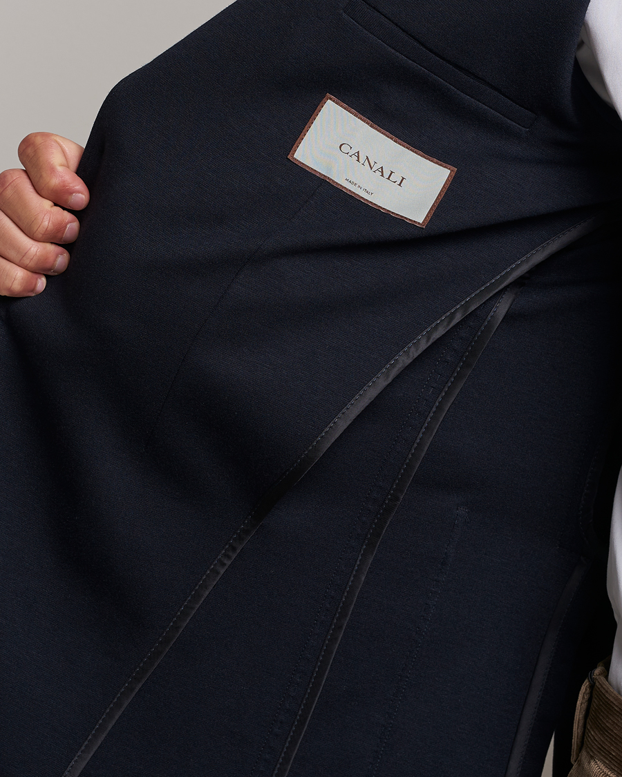 Heren | Blazers | Canali | Jersey Blazer Navy