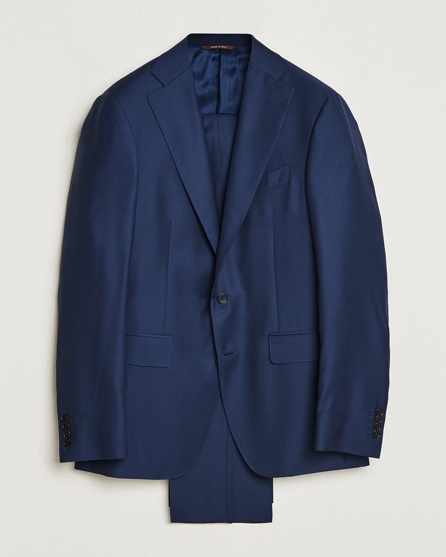 Heren | Pakken | Canali | Super 130s Wool Capri Suit Dark Blue
