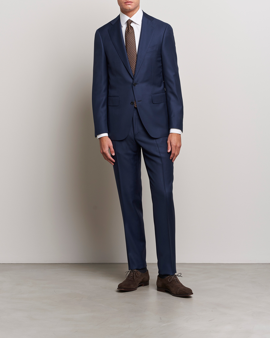 Heren | Pakken | Canali | Super 130s Wool Capri Suit Dark Blue