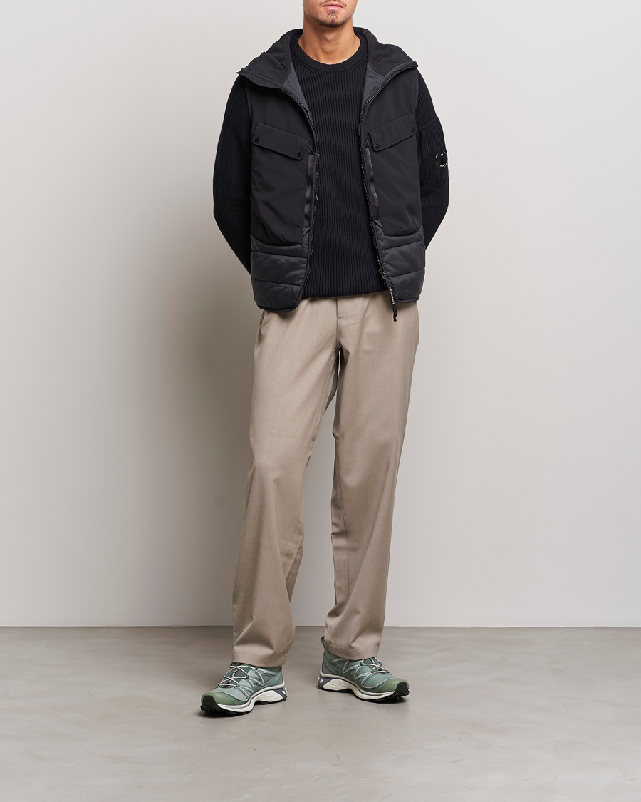 Heren | Truien | C.P. Company | Full Rib Knitted Cotton Crewneck Black