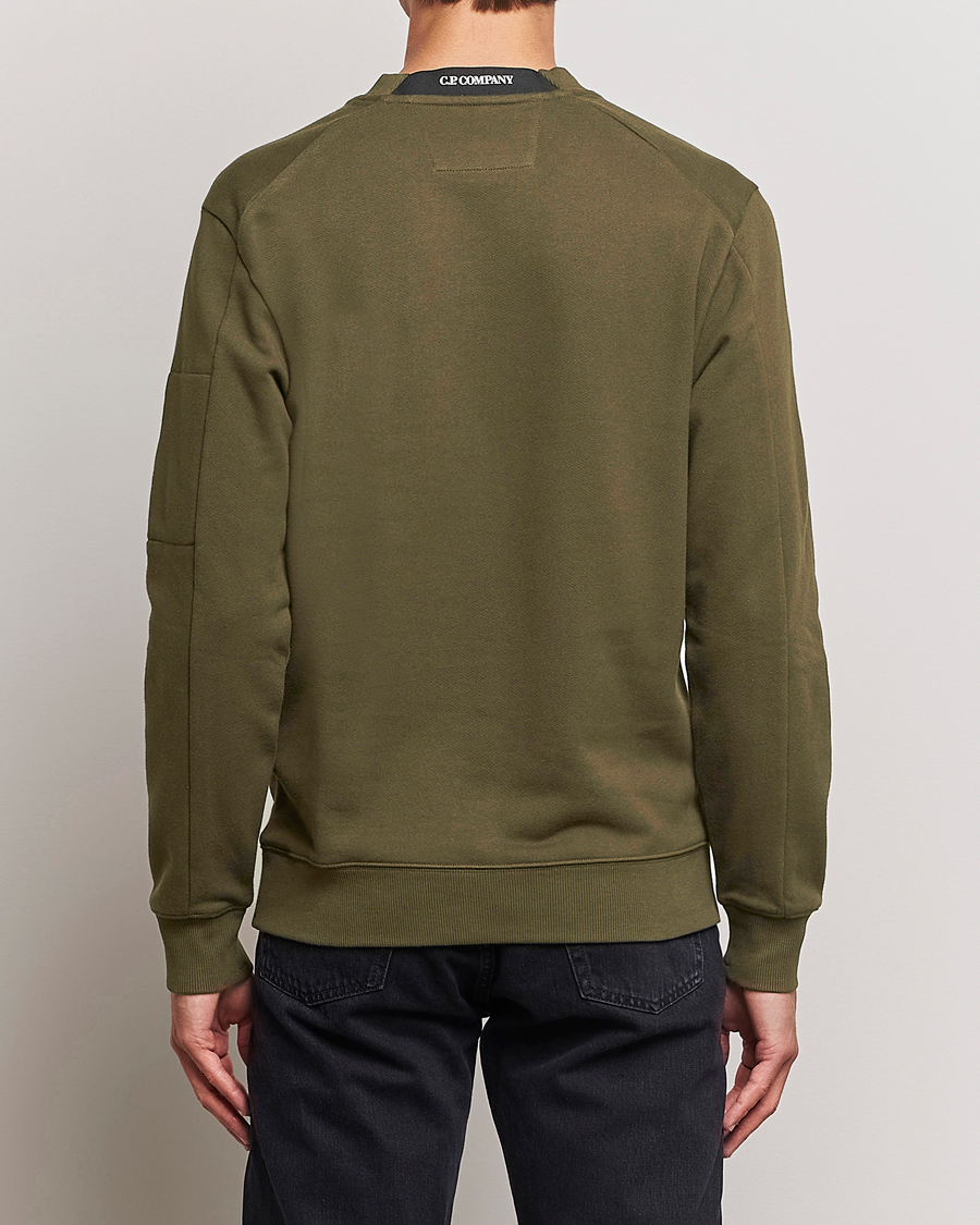 Heren | Truien | C.P. Company | Diagonal Raised Fleece Lens Sweatshirt Military Green