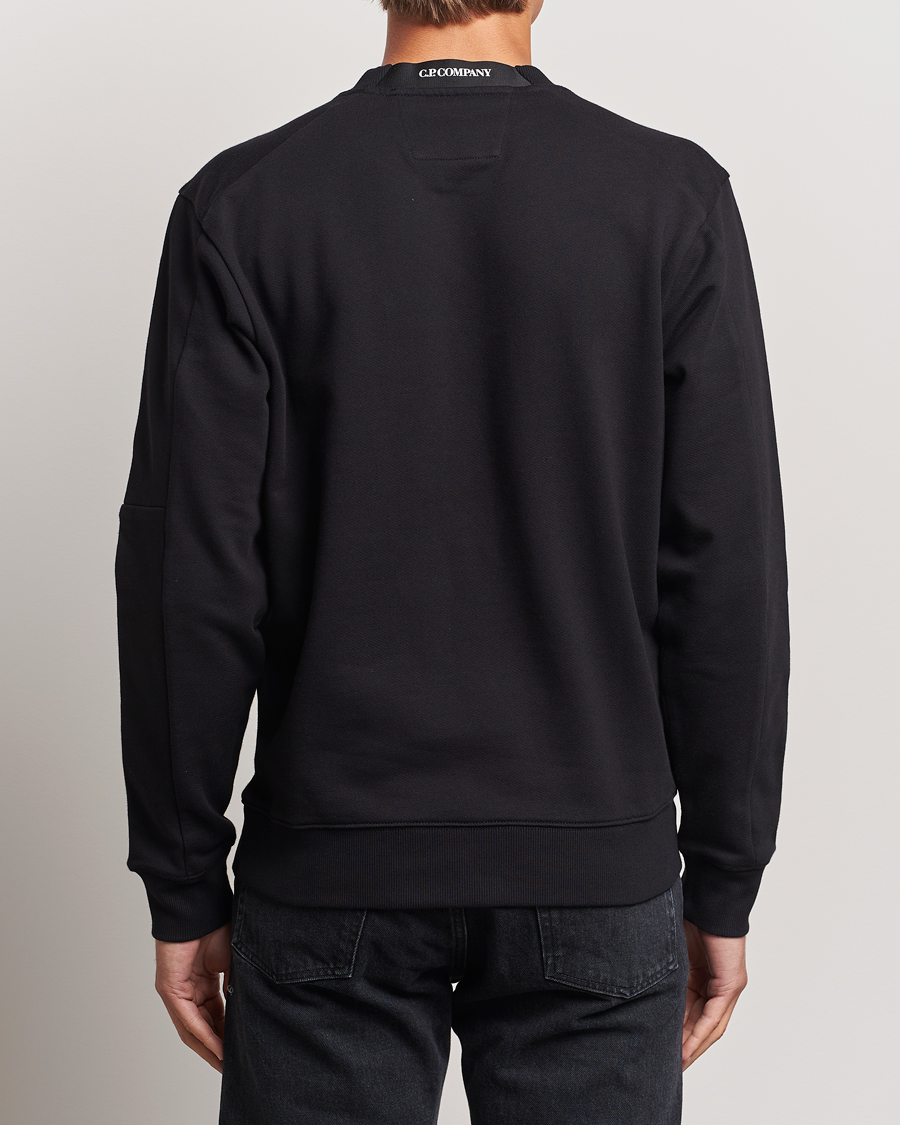 Heren | Truien | C.P. Company | Diagonal Raised Fleece Lens Sweatshirt Black