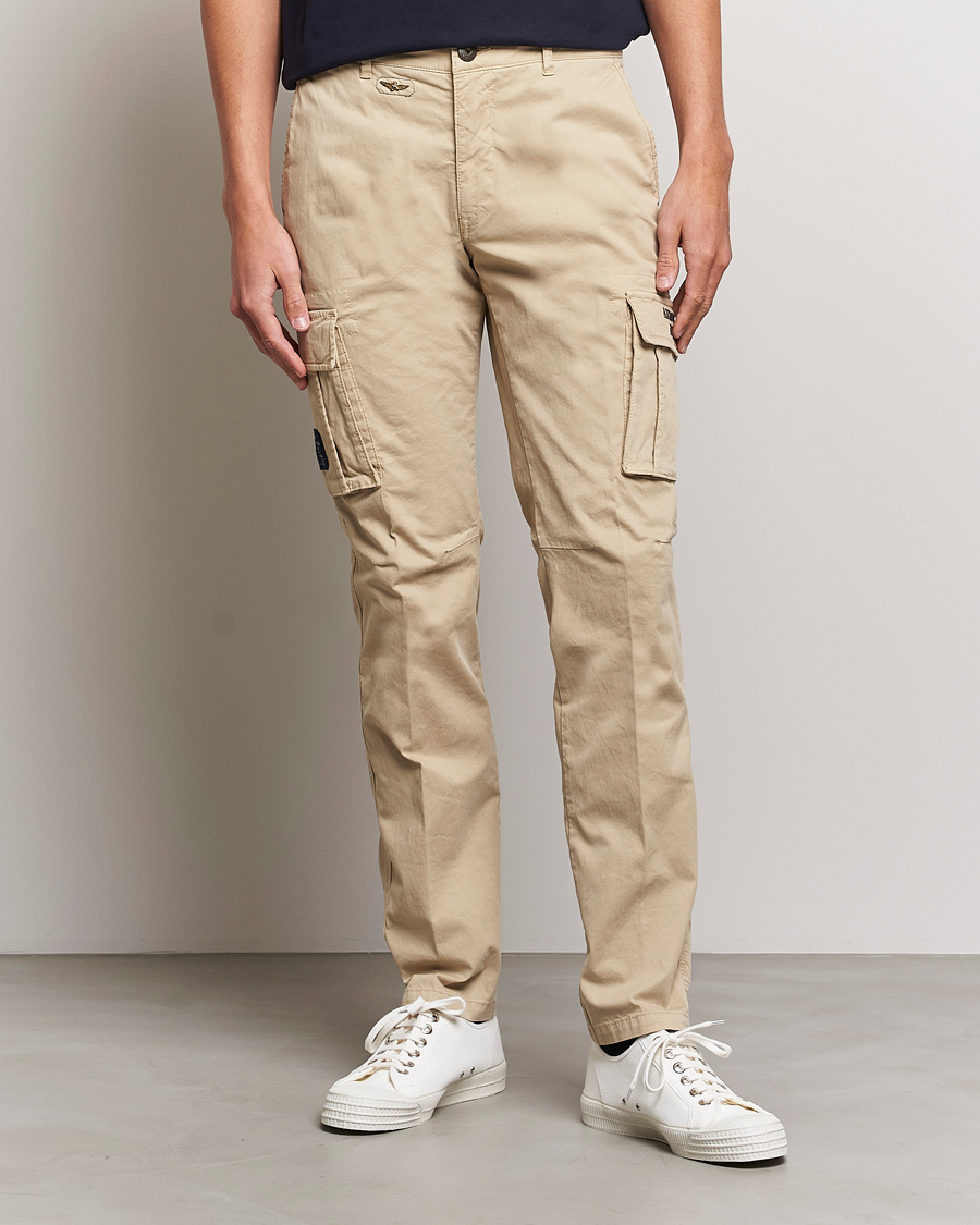 Heren | Broeken | Aeronautica Militare | Cotton Cargo Pants Sand