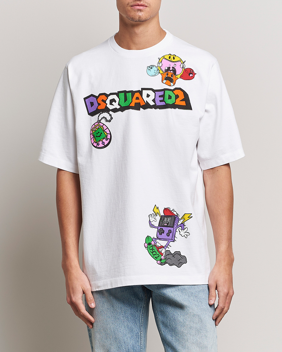 Heren | T-shirts | Dsquared2 | Heavy Skater Tee White