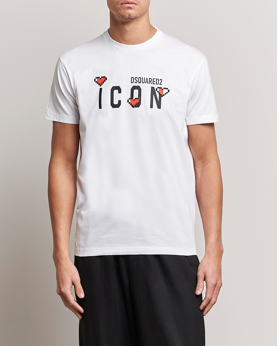 Heren |  | Dsquared2 | Cool Fit Heart Icon Tee White