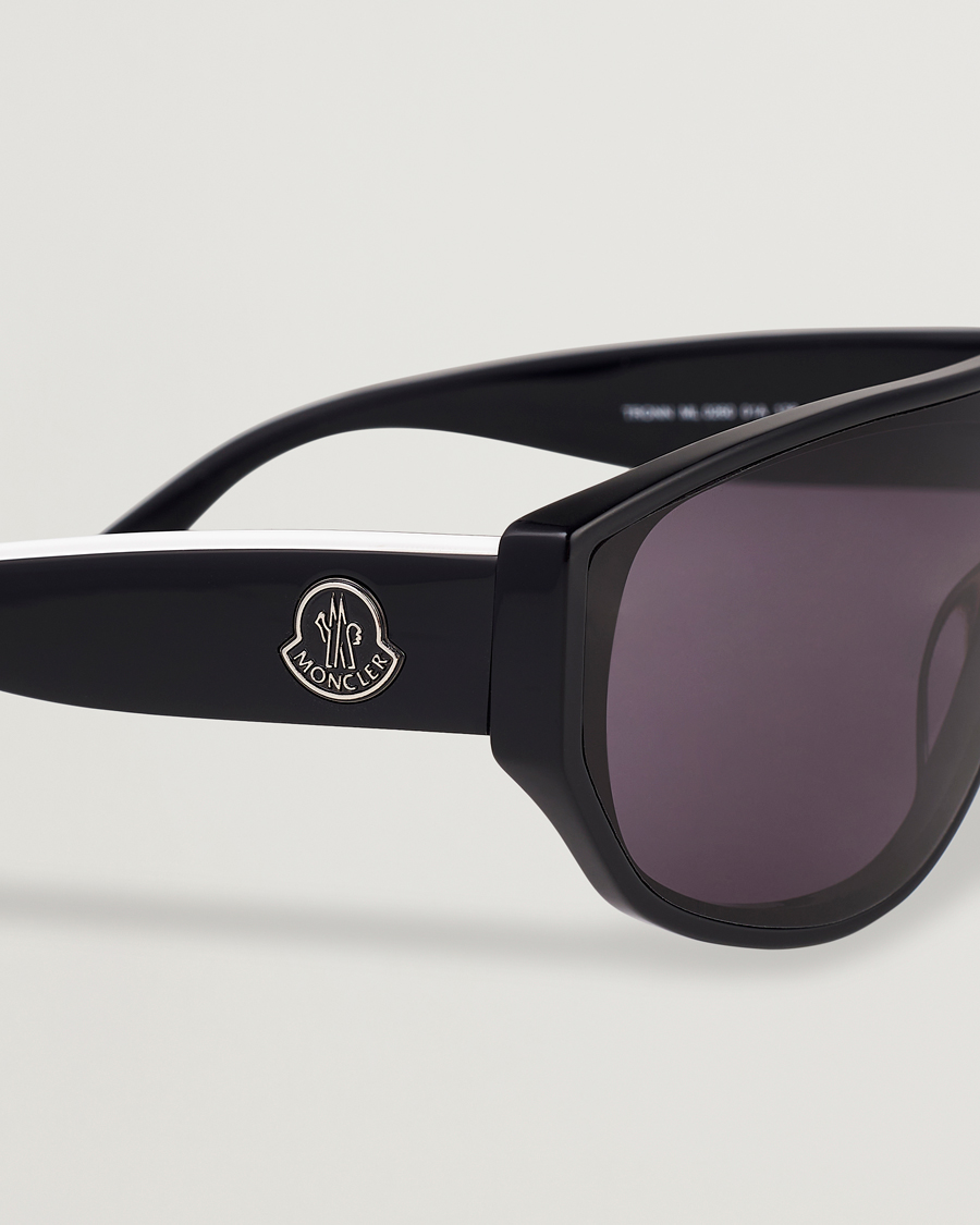 Heren | Moncler Lunettes Tronn Sunglasses Shiny Black/Smoke | Moncler Lunettes | Tronn Sunglasses Shiny Black/Smoke