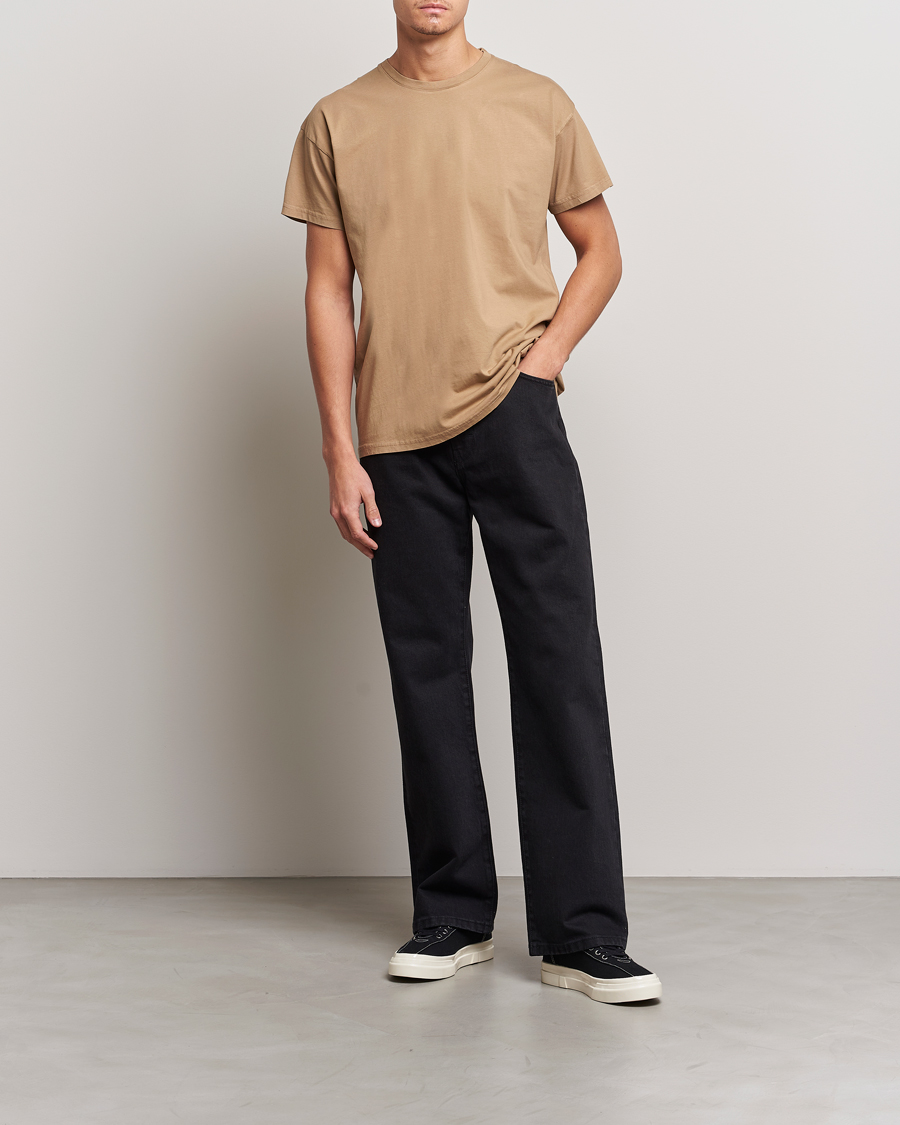 Heren | T-shirts | Jeanerica | Marcel Crew Neck T-Shirt Dark Sand