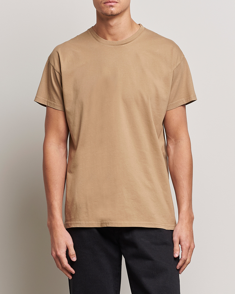 Heren | T-shirts | Jeanerica | Marcel Crew Neck T-Shirt Dark Sand