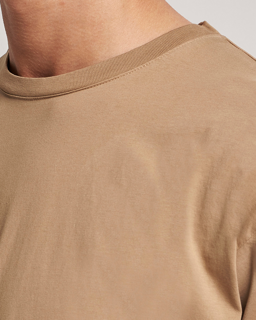 Heren | T-shirts | Jeanerica | Marcel Crew Neck T-Shirt Dark Sand