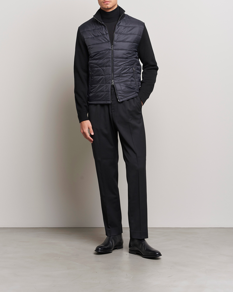 Heren | Jassen | Ralph Lauren Purple Label | Hybrid Zip Jacket Black
