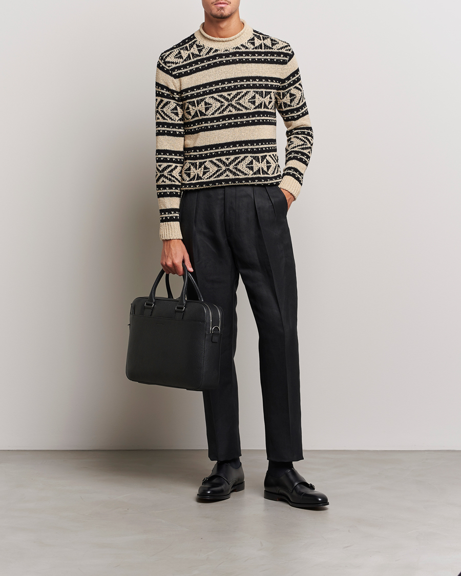 Heren | Broeken | Ralph Lauren Purple Label | Byron Pleated Trousers Black