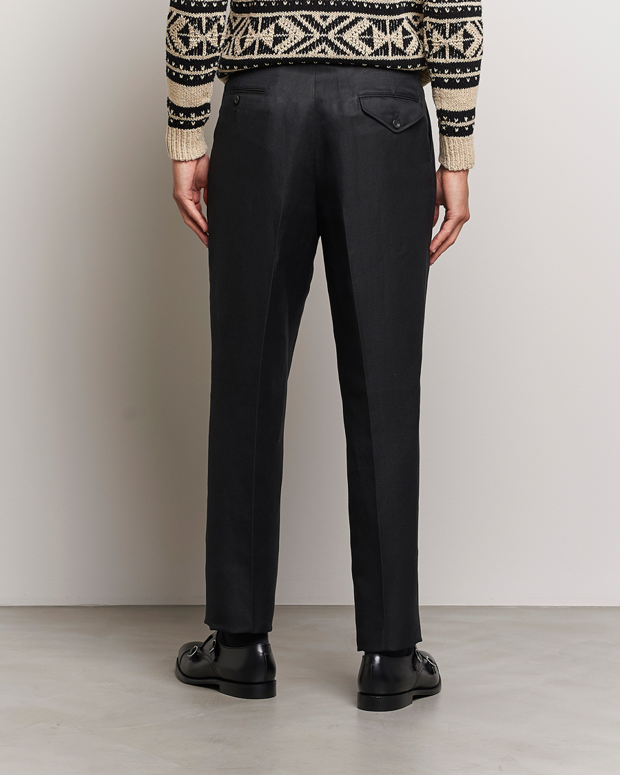 Heren | Broeken | Ralph Lauren Purple Label | Byron Pleated Trousers Black