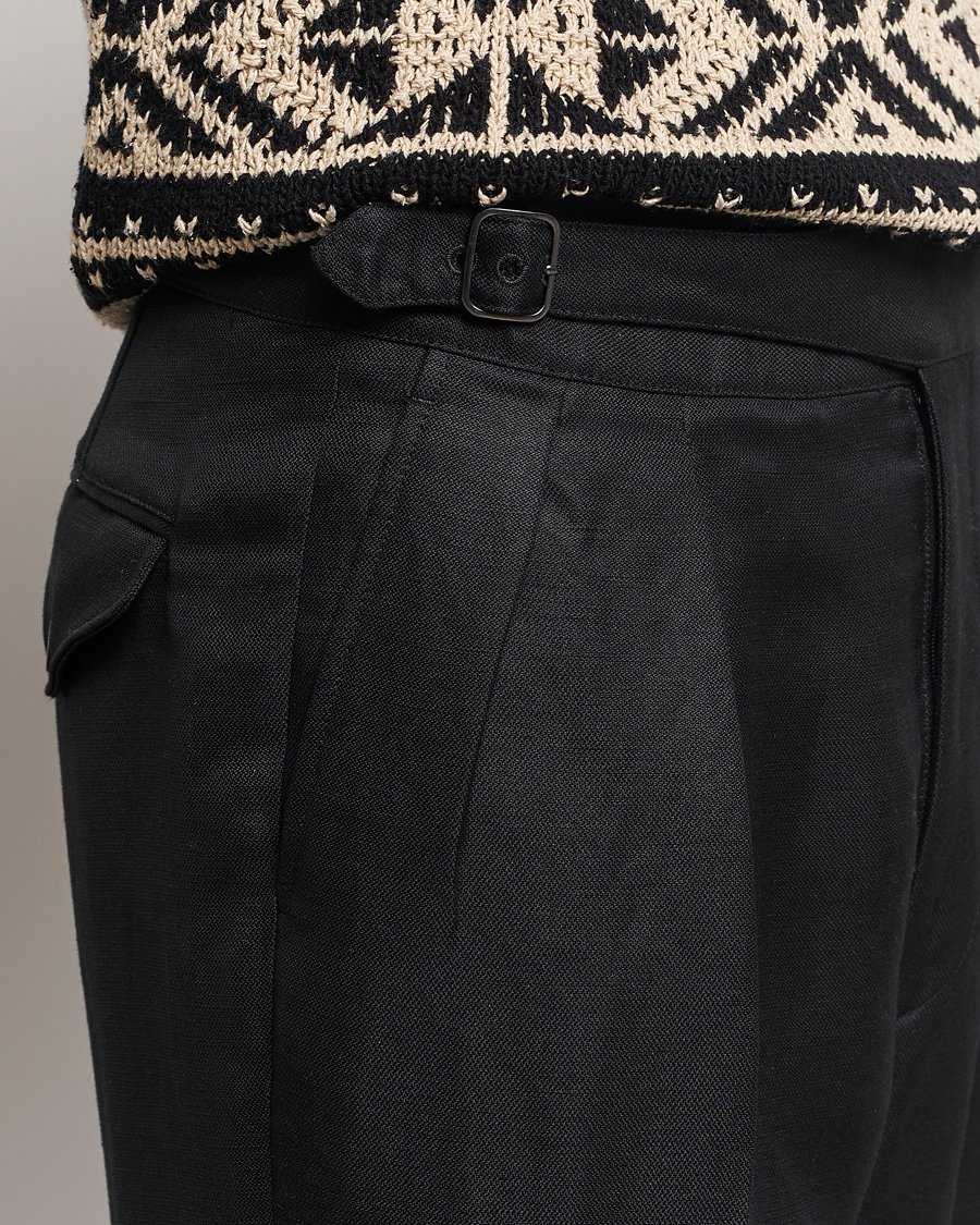 Heren | Broeken | Ralph Lauren Purple Label | Byron Pleated Trousers Black
