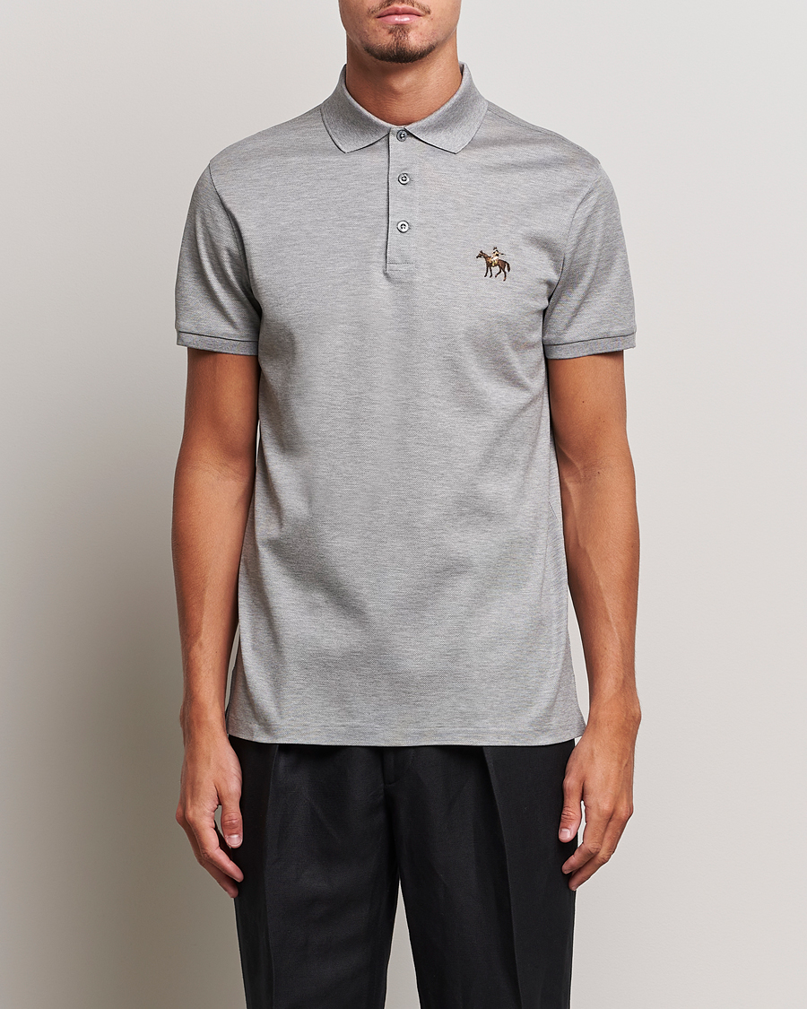 Heren | Ralph Lauren Purple Label | Ralph Lauren Purple Label | Mercerized Cotton Polo Light Grey Heather