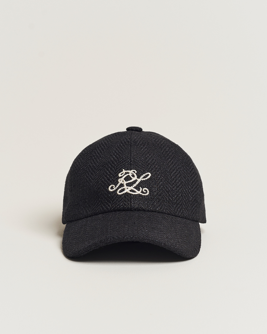 Heren | Ralph Lauren Purple Label Linen/Silk Baseball Cap Black | Ralph Lauren Purple Label | Linen/Silk Baseball Cap Black