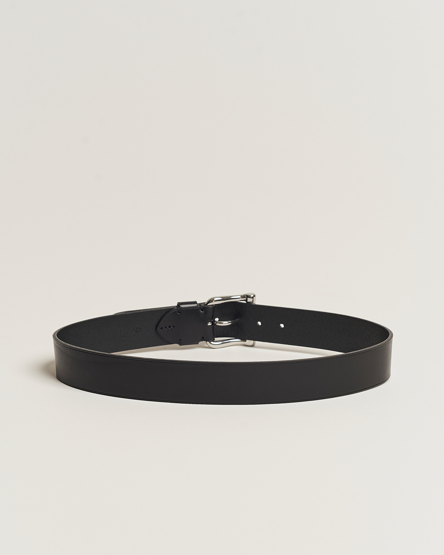 Heren | Ralph Lauren Purple Label Vachetta Roller Belt Black | Ralph Lauren Purple Label | Vachetta Roller Belt Black
