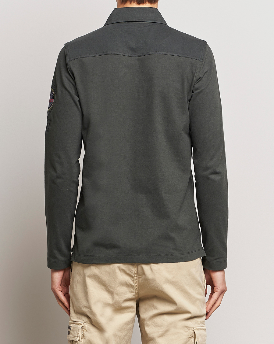 Heren | Truien | Aeronautica Militare | Pocket Long Sleeve Polo Dark Green