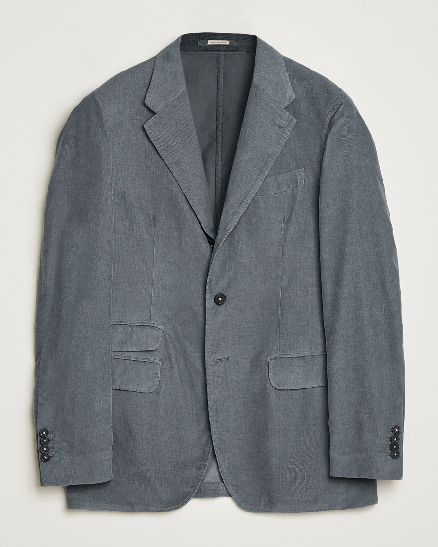 Heren | Blazers | Massimo Alba | Baby Corduroy Blazer Smoke