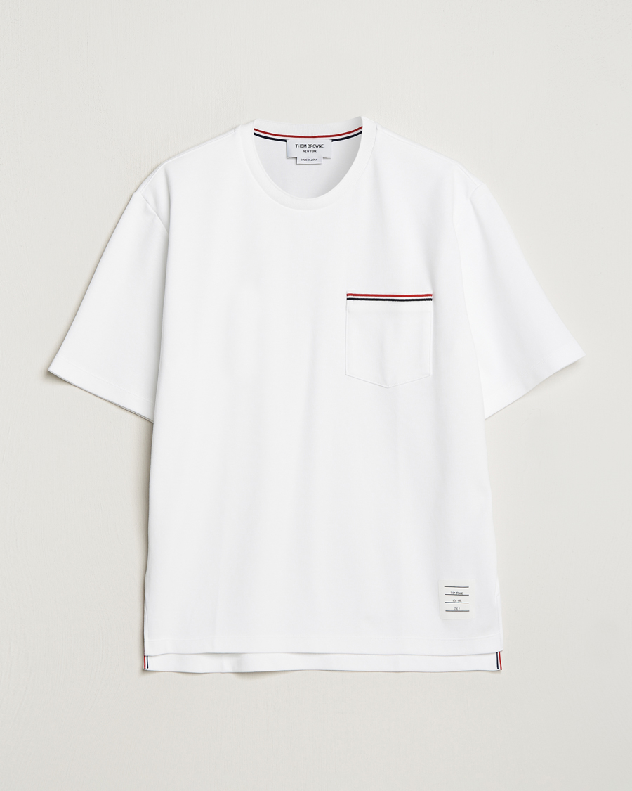 Heren | Thom Browne | Thom Browne | Short Sleeve Pocket T-Shirt White