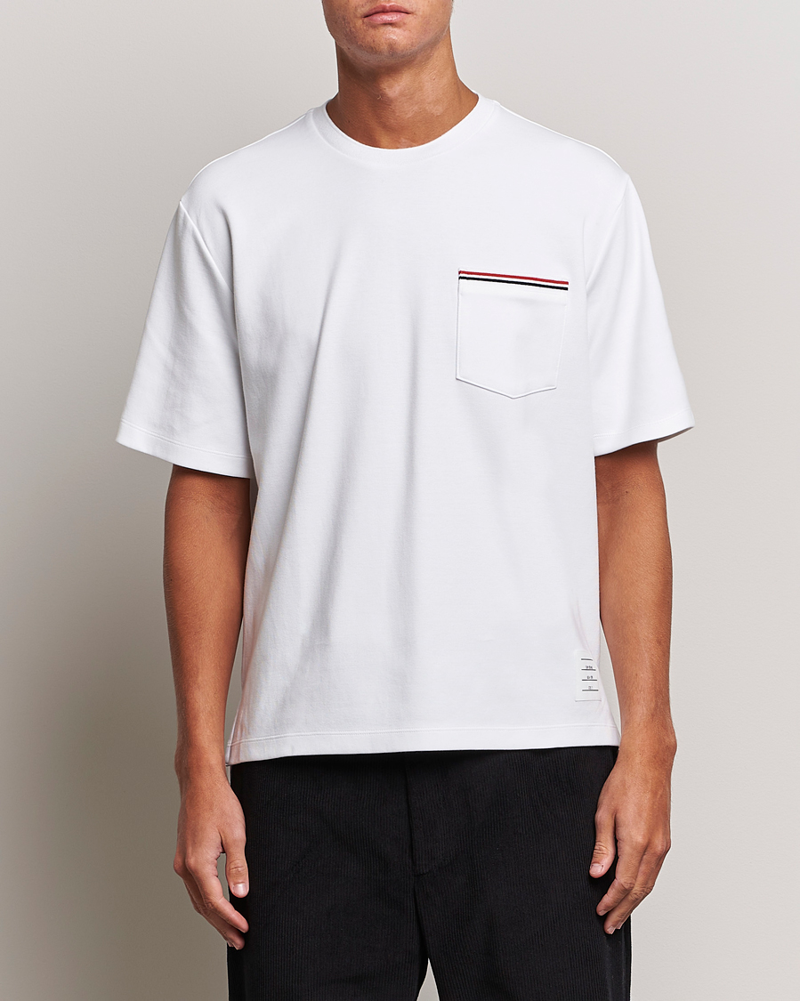 Heren | Thom Browne | Thom Browne | Short Sleeve Pocket T-Shirt White