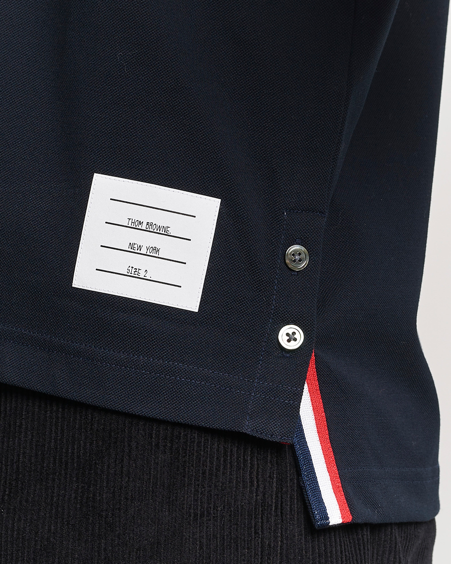 Heren | Polo's | Thom Browne | Mercerized Piquet Polo Navy