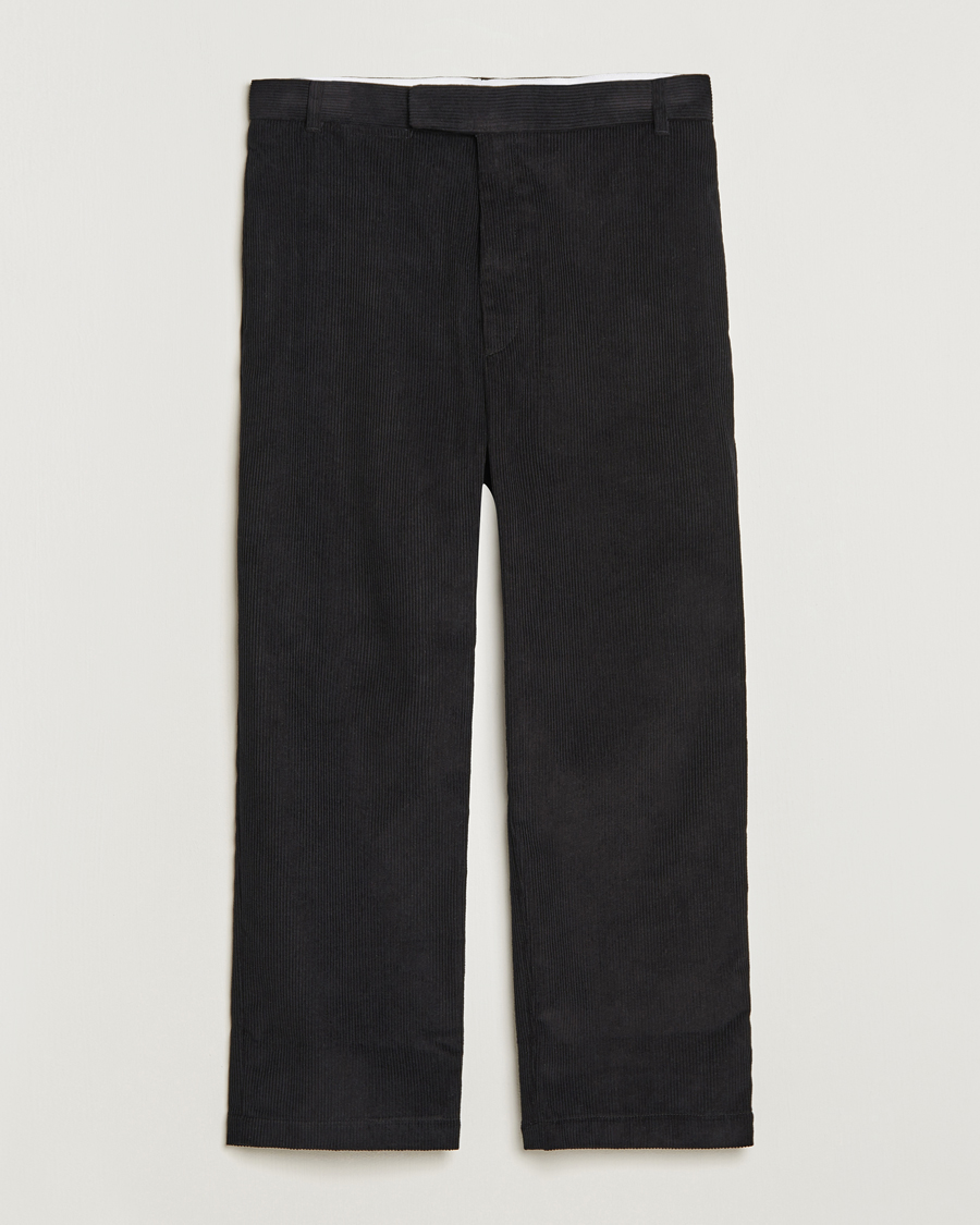 Heren | Thom Browne | Thom Browne | Straight Cropped Corduroy Trousers Black