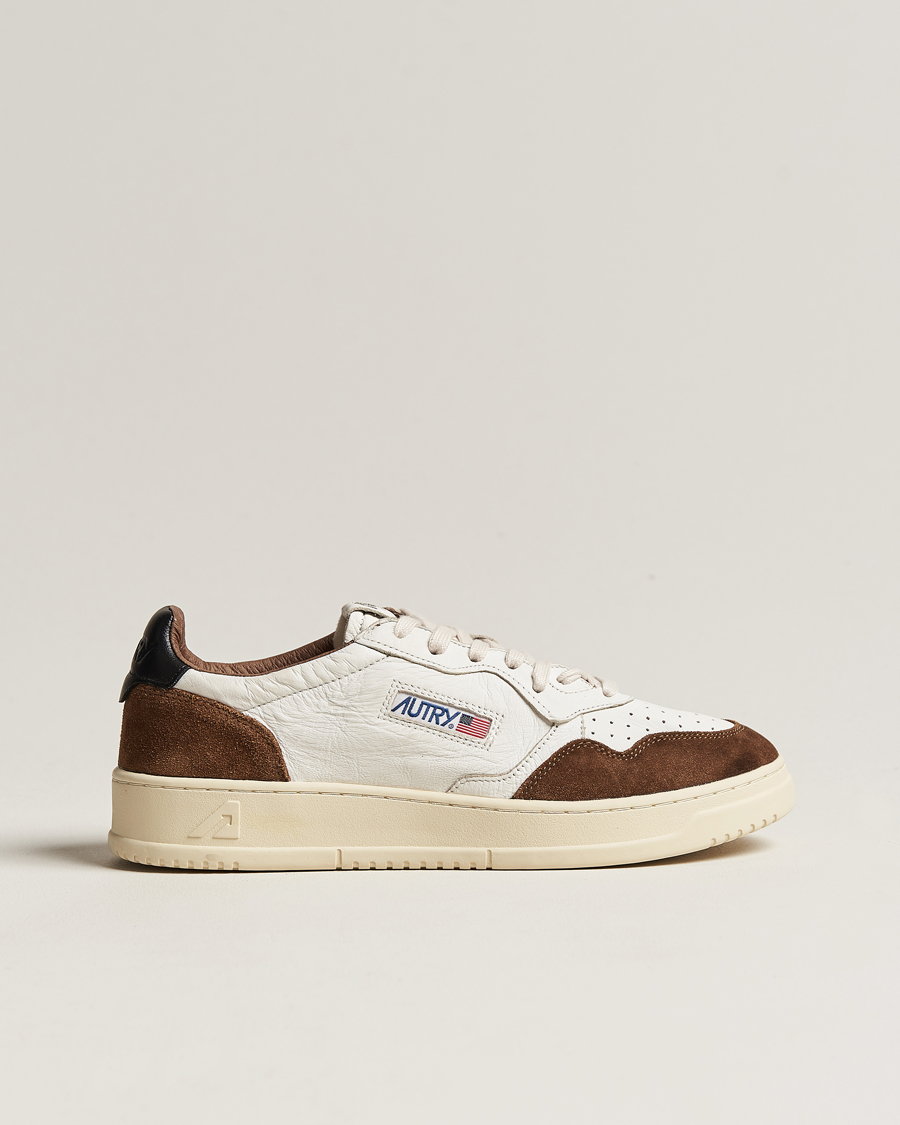 Heren | Autry Medalist Low Goat Leather/Suede Sneaker Cigarr/Black | Autry | Medalist Low Goat Leather/Suede Sneaker Cigarr/Black