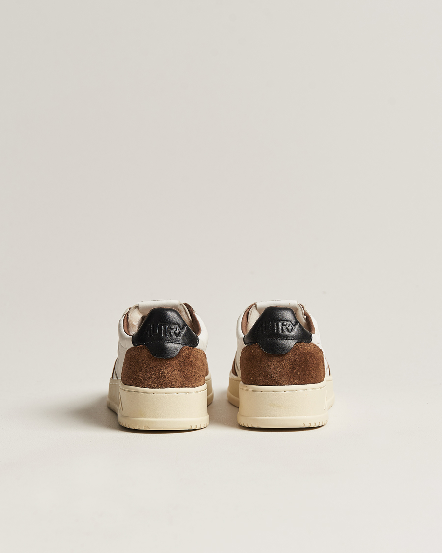 Heren | Autry Medalist Low Goat Leather/Suede Sneaker Cigarr/Black | Autry | Medalist Low Goat Leather/Suede Sneaker Cigarr/Black