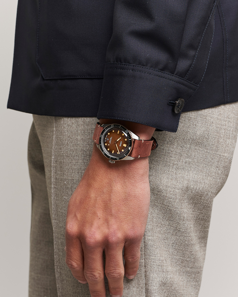 Heren | Oris Divers Sixty-Five 40mm Leather Bracelet Brown | Oris | Divers Sixty-Five 40mm Leather Bracelet Brown