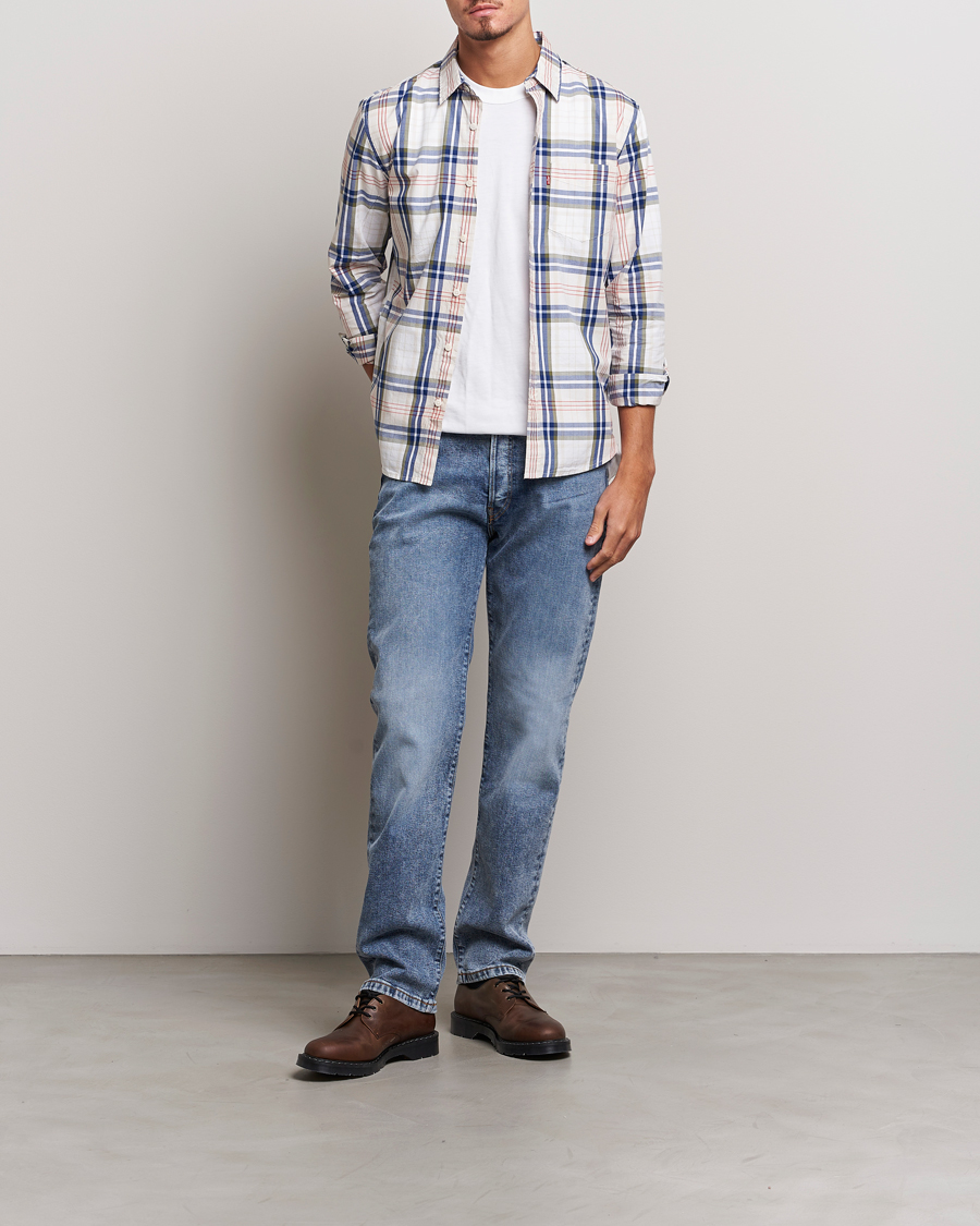 Heren | Overhemden | Levi's | Sunset Pocket Shirt White/Beige