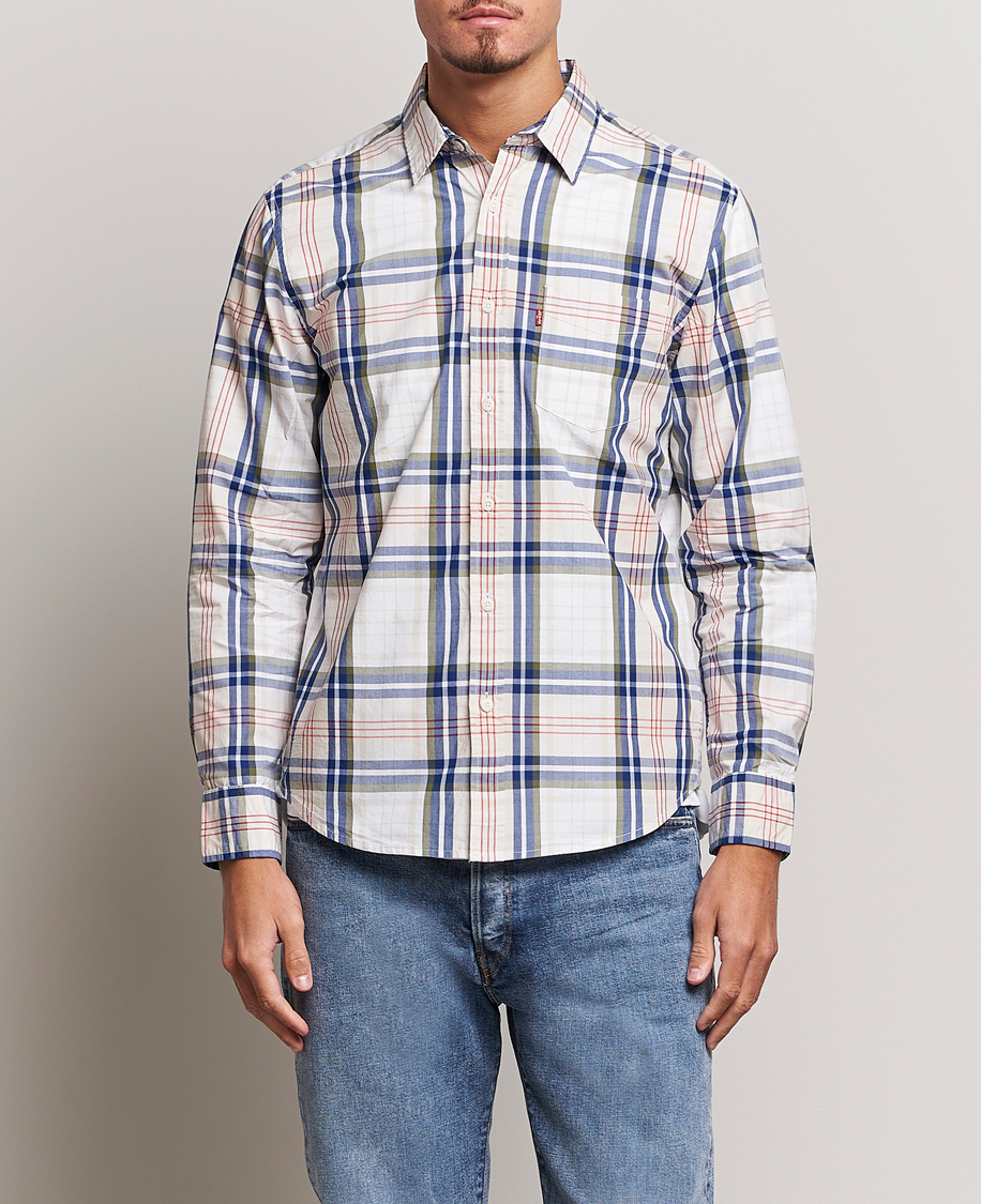 Heren | Overhemden | Levi's | Sunset Pocket Shirt White/Beige