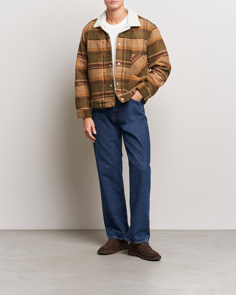 Heren | Jassen | Levi's | Type I Checked Sherpa Trucker Winter Moss
