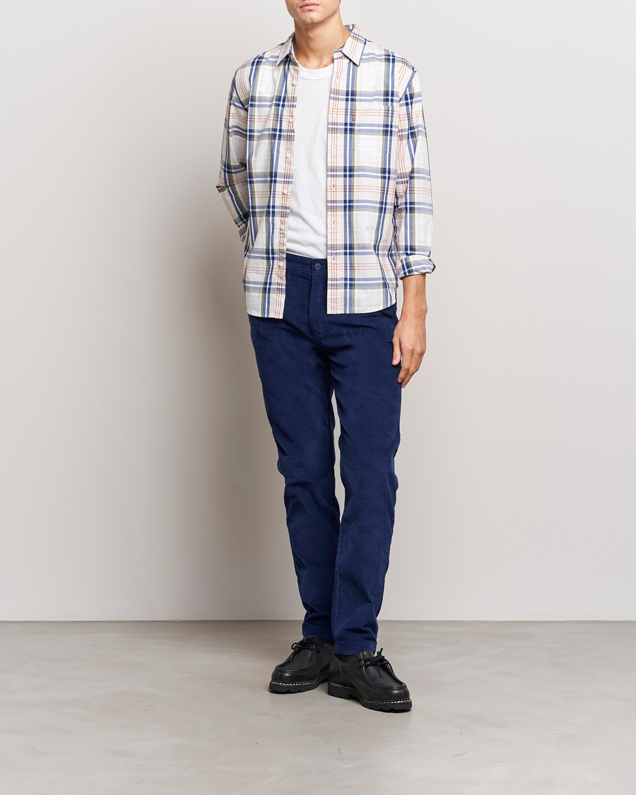 Heren | Broeken | Levi's | Garment Dyed Stretch Corduroy Chino Ocean Cavern