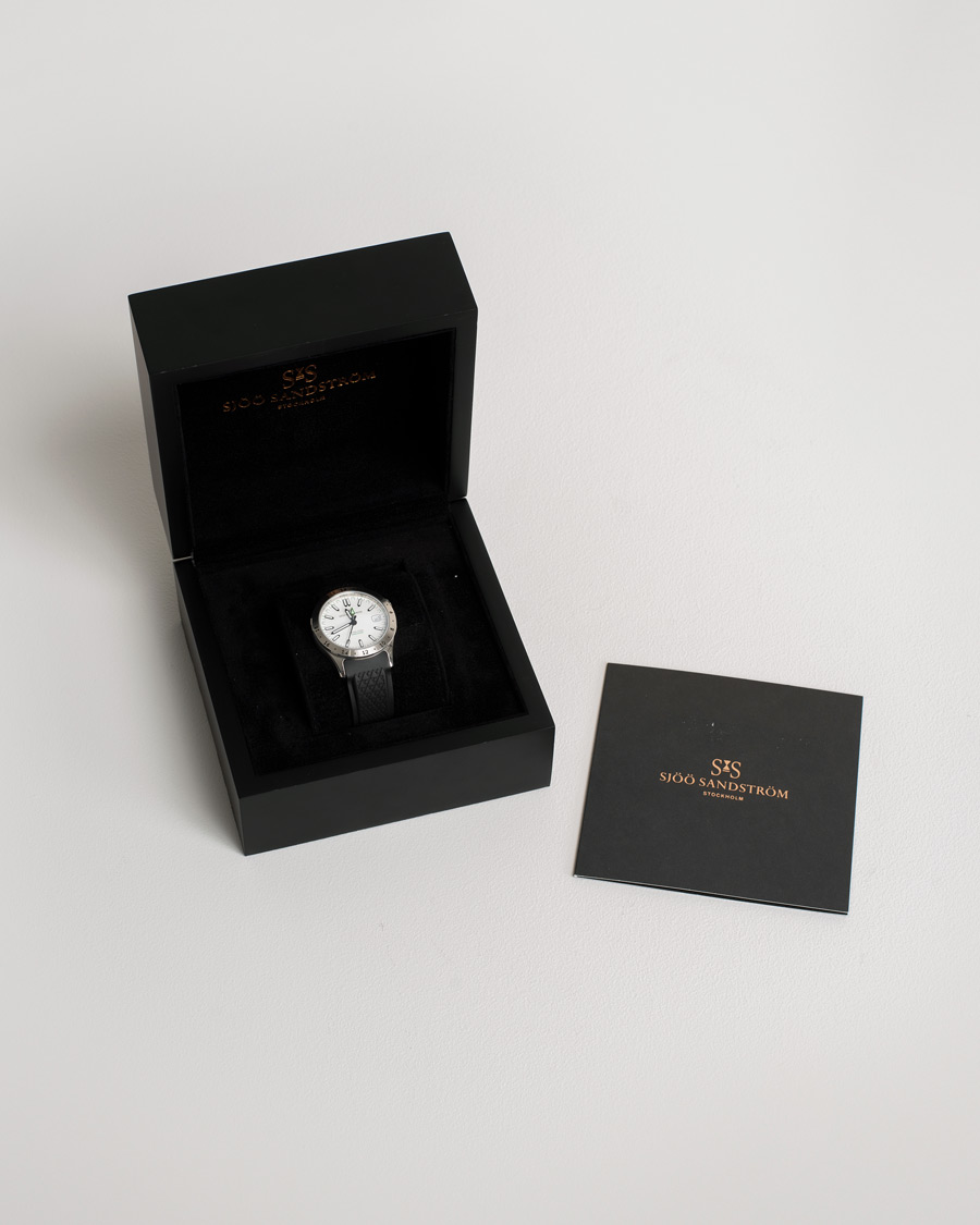 Heren | Sjöö Sandström Pre-Owned Royal Steel Worldtimer 36mm SS-1836-WT | Sjöö Sandström Pre-Owned | Royal Steel Worldtimer 36mm SS-1836-WT