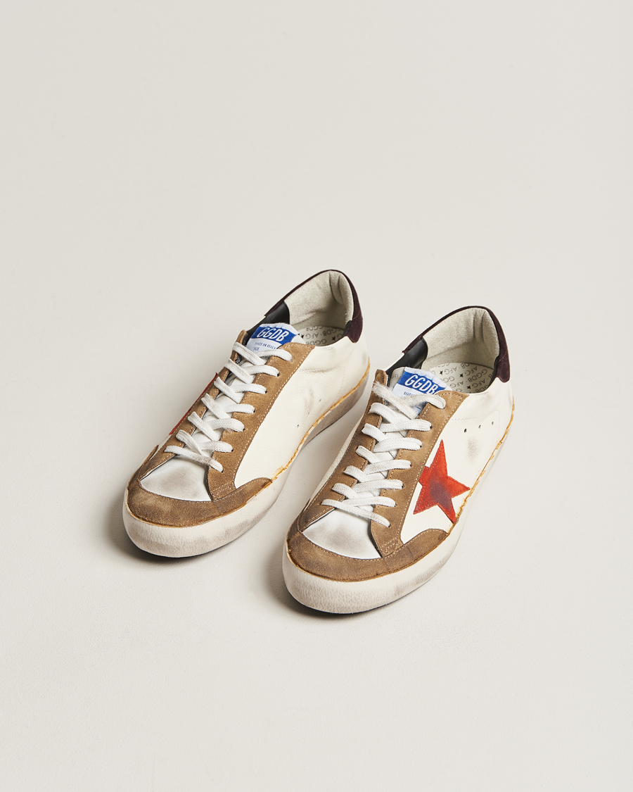 Heren | Golden Goose Deluxe Brand Super-Star Sneakers White/Brown | Golden Goose | Deluxe Brand Super-Star Sneakers White/Brown