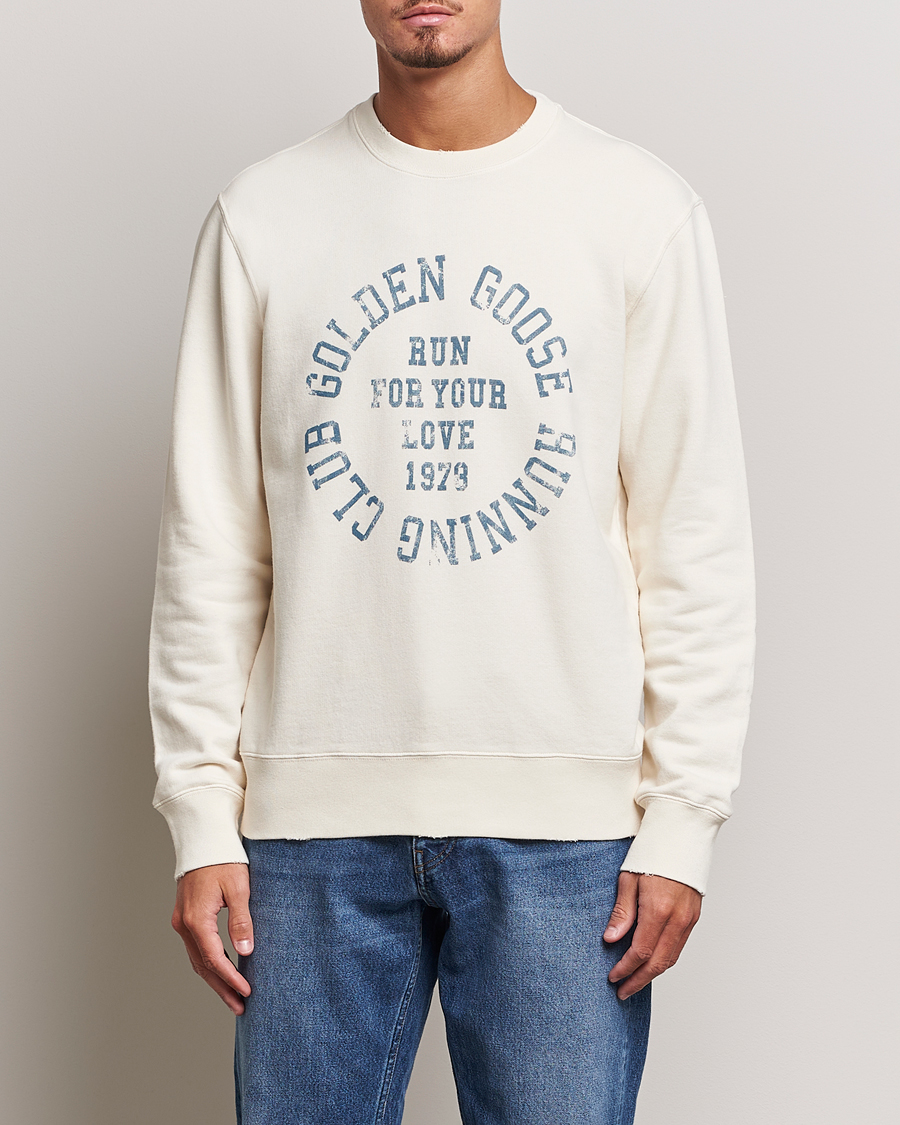 Heren | Golden Goose Deluxe Brand | Golden Goose Deluxe Brand | Running Club Sweatshirt Heritage White